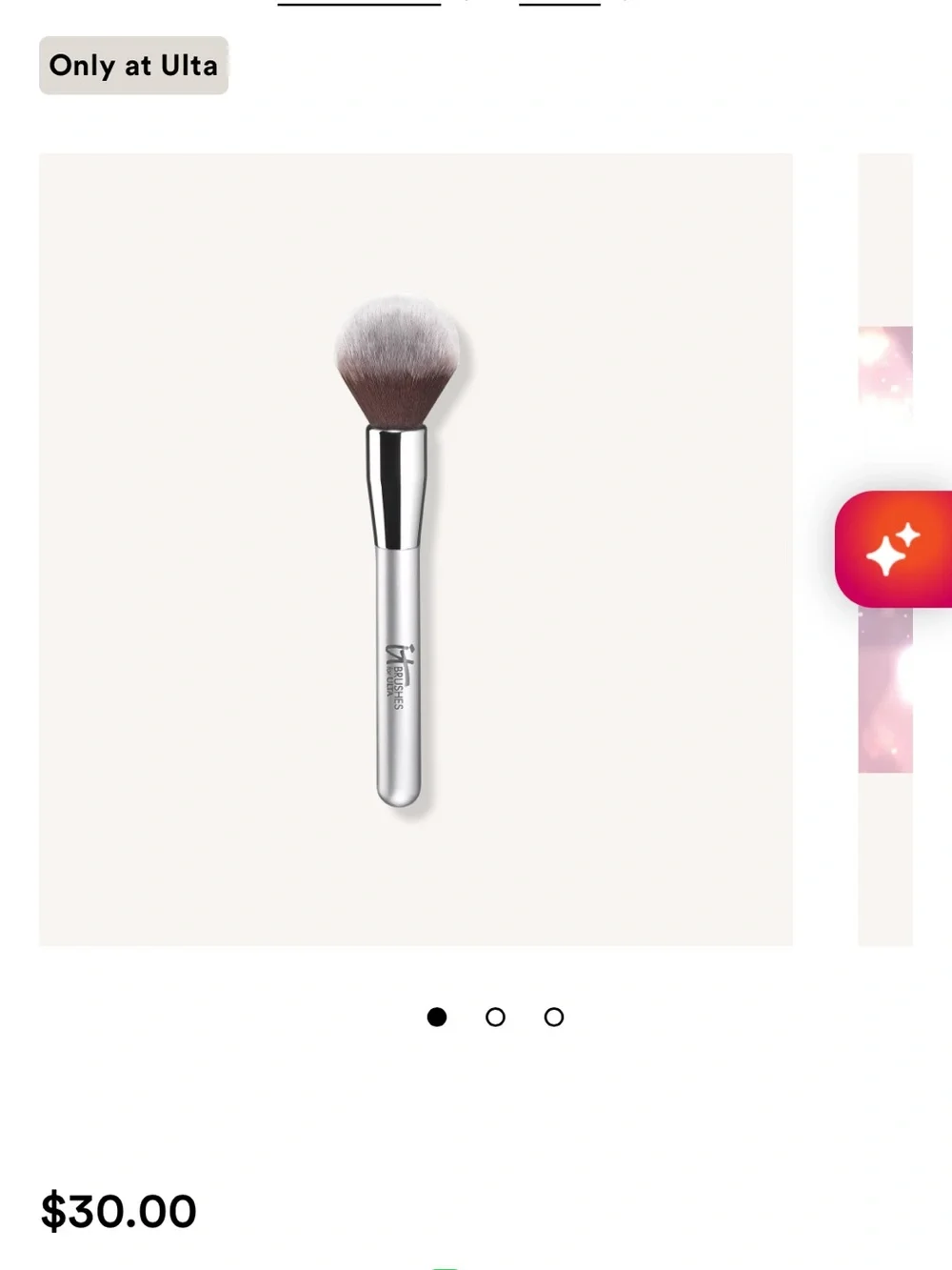 New With Tags! TWO Silver Powder Wand it Cometics Ulta Brushes. Never opened!